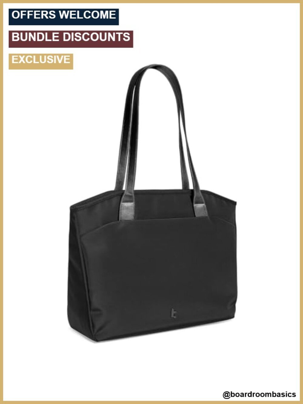 Water-Resistant Laptop Tote Bag with Device Compartment